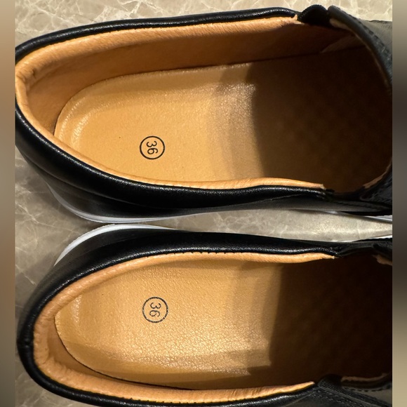 Women's Loafers Shoes Casual Slip-on Platform Lazy Shoes Size 36 - Picture 4 of 6